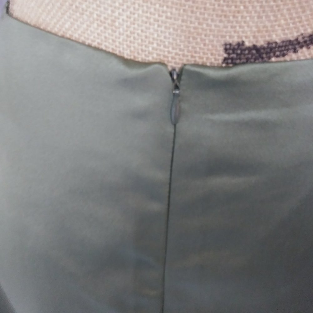 Vintage 2-Piece Formal Bridesmaid Dress Olive Green Professional Hand Sewn - Picture 12 of 16